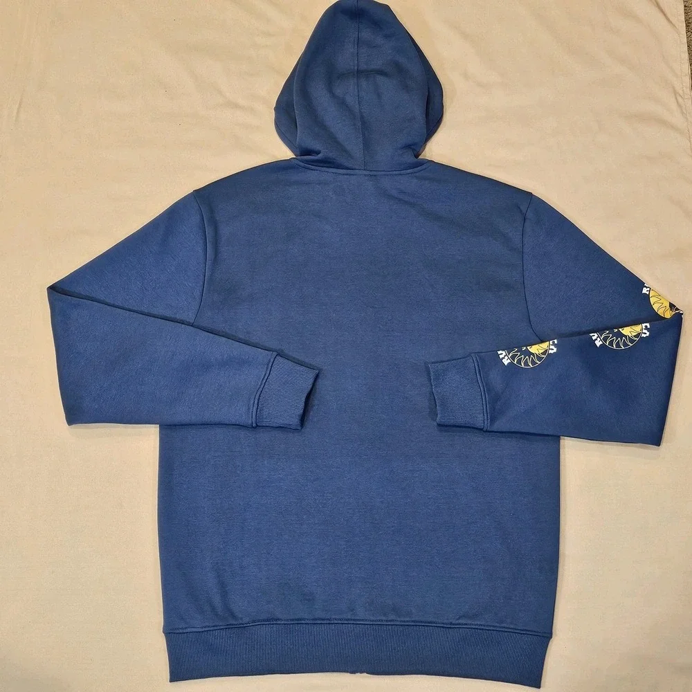 NWT RVCA Hoodie Mens Blue The Balance of Opposites Rays‎ Cotton Full Zip  Medium
